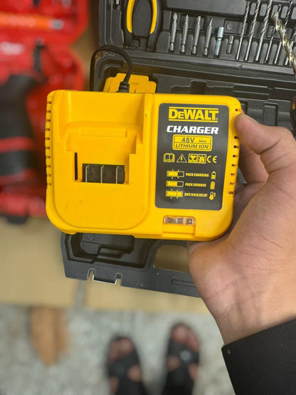 Dewalt lot 48v drill machine set with full toolkit set black box