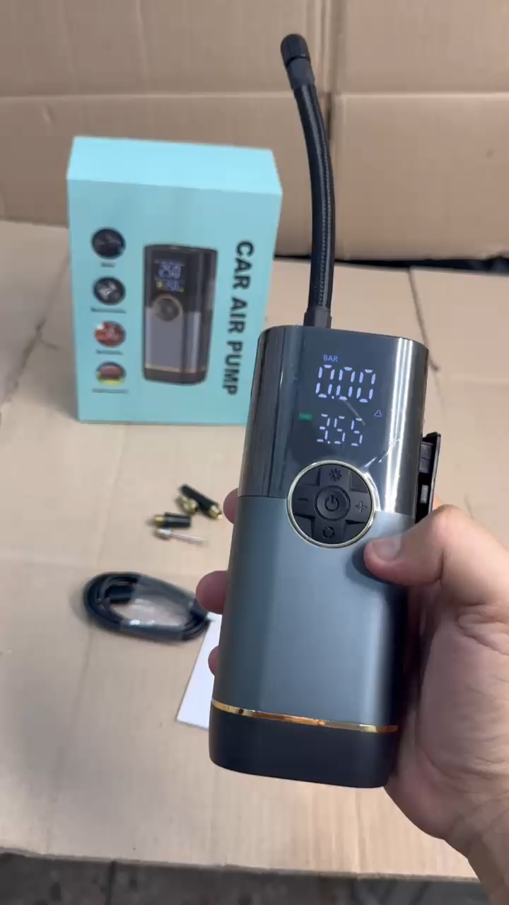 Rechargeable Car Tire Inflator Portable Air Compressor, 5X Faster Portable